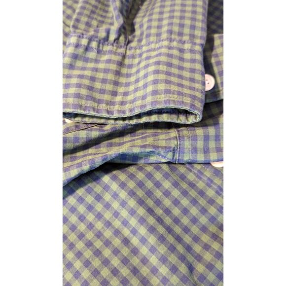 Abercrombie & Fitch Green/Navy Check Men's Button Down Shirt Size M - Picture 12 of 12